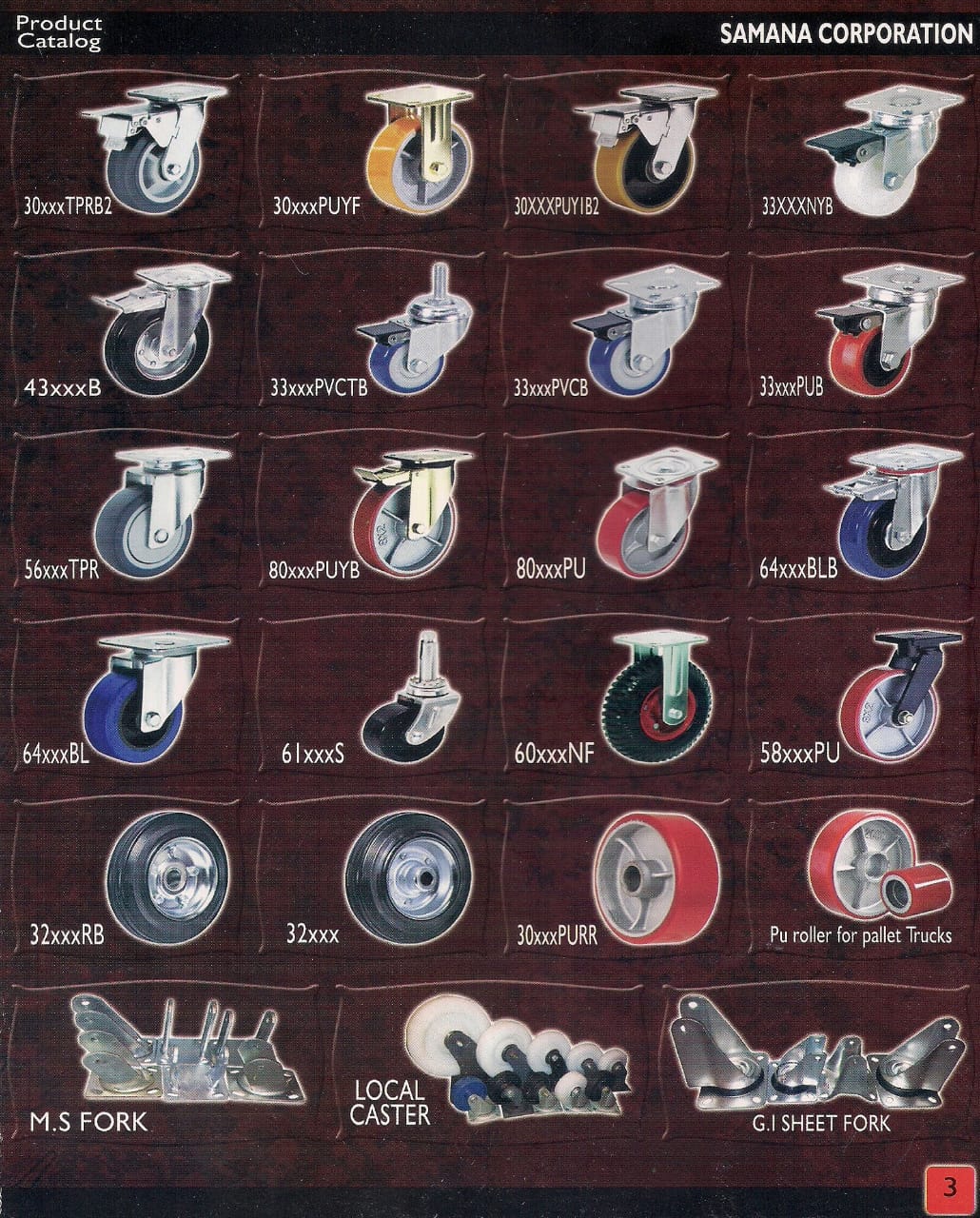 Samana Corporation Casters and Wheels full product catalog